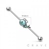 GLITTER WHALE 316L SURGICAL STEEL INDUSTRIAL BARBELL
