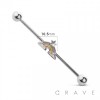 RAINBOW 316L SURGICAL STEEL INDUSTRIAL BARBELL