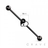 YING YANG HEART 316L INDUSTRIAL BARBELL