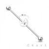 MOON AND STAR 316L SURGICAL STEEL INDUSTRIAL BARBELL