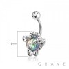 DRAGON'S CLAW 316L SURGICAL STEEL NAVEL RING