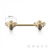 QUEEN BEE ENDS 316L SURGICAL STEEL NIPPLE BAR