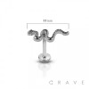 INTERNALLY THREADED SNAKE CHARM 316L SURGICAL STEEL LABRET