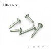 10PCS OF 316L SURGICAL STEEL EXTERNALLY THREADED REPLACEMENT LABRET BAR (ROUND BOTTOM) PACKAGE