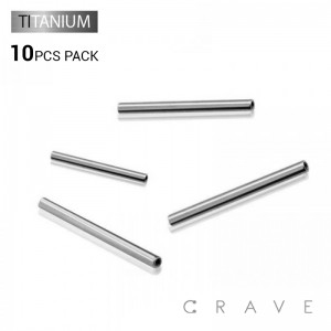 10 PCS OF IMPLANT GRADE SOLID TITANIUM INTERNALLY THREADED STRAIGHT BAR PACKAGE(16GA,14GA)