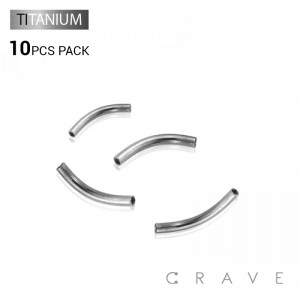 10 PCS OF IMPLANT GRADE SOLID TITANIUM INTERNALLY THREADED CURVED BAR PACKAGE