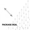 50 PCS OF 316L SURGICAL STEEL BARBELL WITH SPIKES PACKAGE