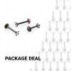 50PCS PRONG-SET THREADLESS PUSH-IN 316L SURGICAL STEEL LABRET WITH SOFT ENAMEL BACK FOR COMFORT