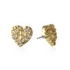 PAIR OF 18K GOLD PLATED GOLD HEART SHAPE NUGGET EARRING	