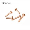 10PCS OF 316L SURGICAL STEEL EXTERNALLY THREADED REPLACEMENT LABRET SHAFT (ROUND BOTTOM) PACKAGE