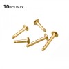 10PCS OF 316L SURGICAL STEEL EXTERNALLY THREADED REPLACEMENT LABRET BAR (ROUND BOTTOM) 