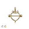 316L SURGICAL STEEL HEART SWORD NIPPLE RING