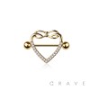 316L SURGICAL STEEL HEART INFINITY NIPPLE RING