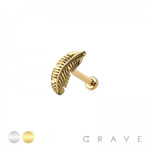 FEATHER 316L SURGICAL STEEL THREADLESS (PUSH IN) LABRET SET