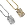 CUBIC ZIRCONIA STUDDED MECHANICAL TOOLS BLING HIP-HOP PENDANT NECKLACE
