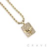 CUBIC ZIRCONIA STUDDED UNDERWEAR BLING HIP-HOP PENDANT NECKLACE