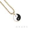 MATTE FINISHED YIN YANG PENDANT NECKLACE