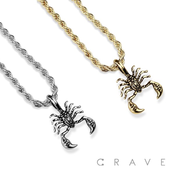 SCORPION PENDANT CHAIN NECKLACE