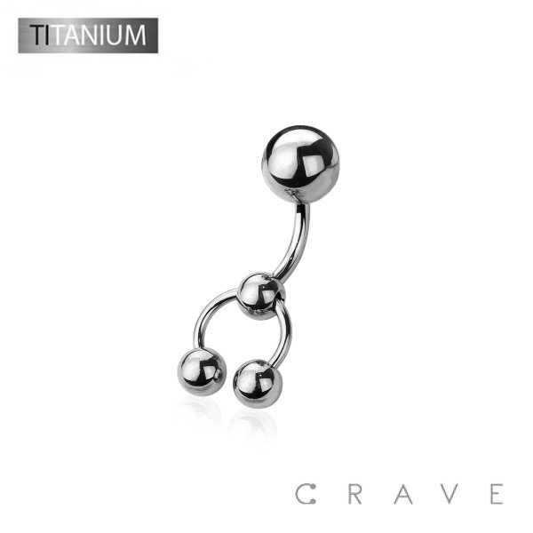 IMPLANT GRADE TITANIUM VCH CHRISTINA CURVED BARBELL HORSESHOE COMBO