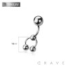 IMPLANT GRADE TITANIUM VCH CHRISTINA CURVED BARBELL HORSESHOE COMBO