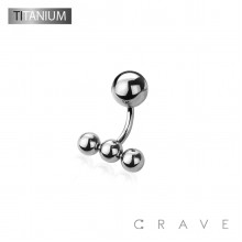 IMPLANT GRADE TITANIUM VCH CHRISTINA CURVED BARBELL AND BARBELL COMBO