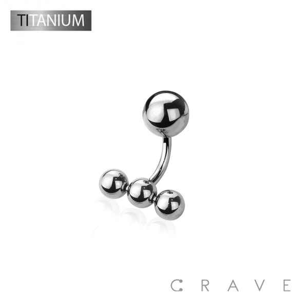 IMPLANT GRADE TITANIUM VCH CHRISTINA CURVED BARBELL AND BARBELL COMBO