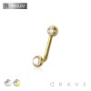 IMPLANT GRADE TITANIUM CHRISTINA PIERCING BARBELL VCH BAR GENITAL JEWELRY WITH PRESS FIT GEM DISK