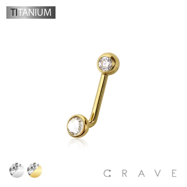 IMPLANT GRADE TITANIUM CHRISTINA PIERCING BARBELL VCH BAR GENITAL JEWELRY WITH PRESS FIT GEM DISK