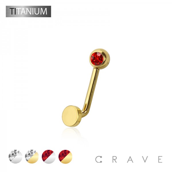 IMPLANT GRADE TITANIUM CHRISTINA PIERCING BARBELL VCH BAR GENITAL JEWELRY FLAT DISK