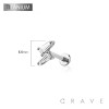 IMPLANT GRADE TITANIUM THREADLESS (PUSH IN) LIGHTNING CZ LABRET SET