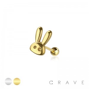 316L SURGICAL STEEL CARTILAGE TINY RABBIT/BUNNY
