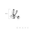 316L SURGICAL STEEL CARTILAGE TINY RABBIT