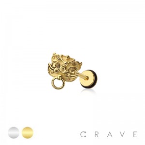 316L SURGICAL STEEL FAKE PLUG DRAGON HEAD