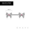 316L SURGICAL STEEL MULTI CZ RIBBON HEART NIPPLE RING
