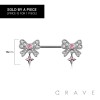 316L SURGICAL STEEL MULTI CZ RIBBON HEART STAR DANGLE NIPPLE RING