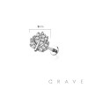 MULTI CZ LEAF TOP EXTERNALLY THREADED 316L SURGICAL STEEL LABRET SET