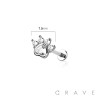 MULTI CZ PAW TOP EXTERNALLY THREADED 316L SURGICAL STEEL LABRET SET