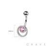 316L SURGICAL STEEL MULTI CZ DOUBLE HOOP NON DANGLE BELLY BUTTON NAVEL RING 