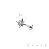 NORTH STAR DIAMOND EIGHTFOLD CZ THREADLESS (PUSH IN) TOP 316L SURGICAL STEEL LABRET SET