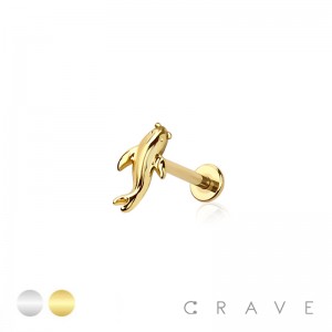 KOI FISH THREADLESS (PUSH IN) TOP 316L SURGICAL STEEL LABRET SET