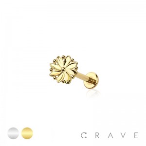 SOUTHERN BLOSSOM BELLE LASER CUT THREADLESS (PUSH IN) TOP 316L SURGICAL STEEL LABRET SET