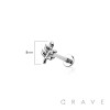 SPROUT SPRIG BRANCH LASER CUT THREADLESS (PUSH IN) TOP 316L SURGICAL STEEL LABRET SET