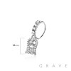 MULTI CZ GHOST DANGLE CZ GEM O-RING NOSE HOOP