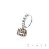 MULTI CZ PUMPKIN GHOST DANGLE CZ GEM O-RING NOSE HOOP