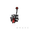 316L SURGICAL STEEL SPIDER WEB BELLY BUTTON NAVEL RING 