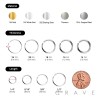 316L SURGICAL STEEL MULTI CZ TRIPLE SPIKE MULTI BEAD SEPTUM HINGED SEGMENT HOOP RING