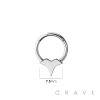 316L SURGICAL STEEL CONE FANG SEPTUM HINGED SEGMENT HOOP RING