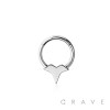 316L SURGICAL STEEL CONE FANG SEPTUM HINGED SEGMENT HOOP RING