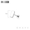 IMPLANT GRADE TITANIUM INTERNALLY THREADED FLAT STRAIGHT TOP LABRET SET
