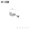 IMPLANT GRADE TITANIUM INTERNALLY THREADED ORANGE LEMON TOP LABRET SET